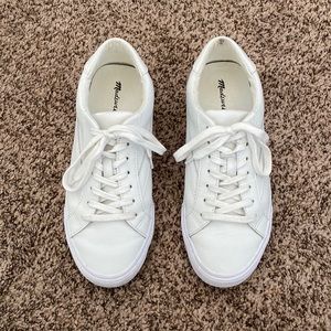 Madewell Sidewalk Low-Top Sneakers in White Leather